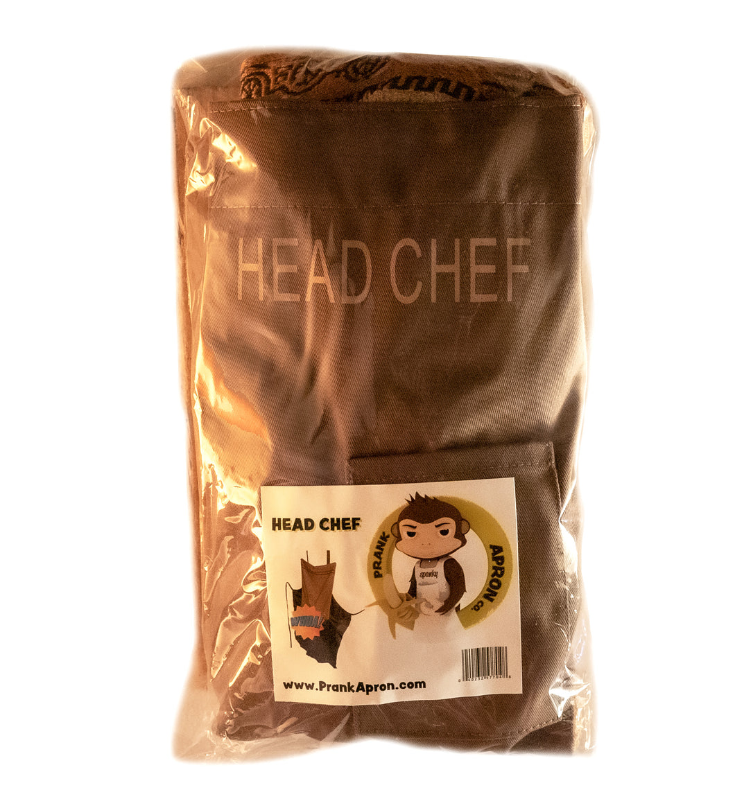 The HEAD CHEF Prank Apron - GREAT GAG GIFT FOR DAD
